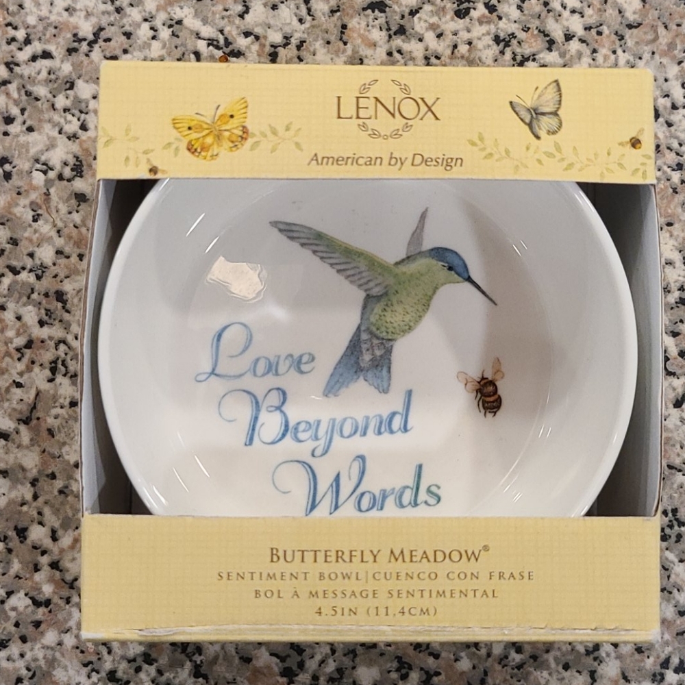 Butterfly Meadow Sentiment Bowl